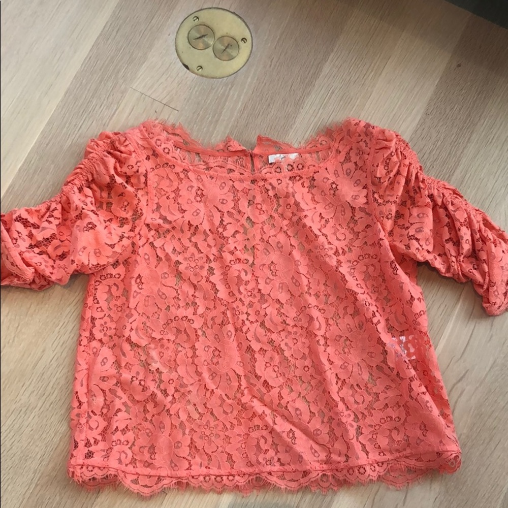 Joie shirt with lace detail cutout throughout xs